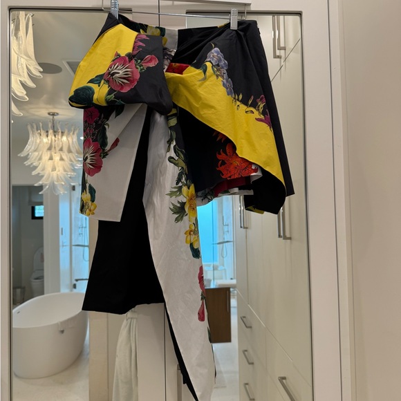 Oscar de la Renta Floral Print Tie Skort - Size 14 - Picture 13 of 14